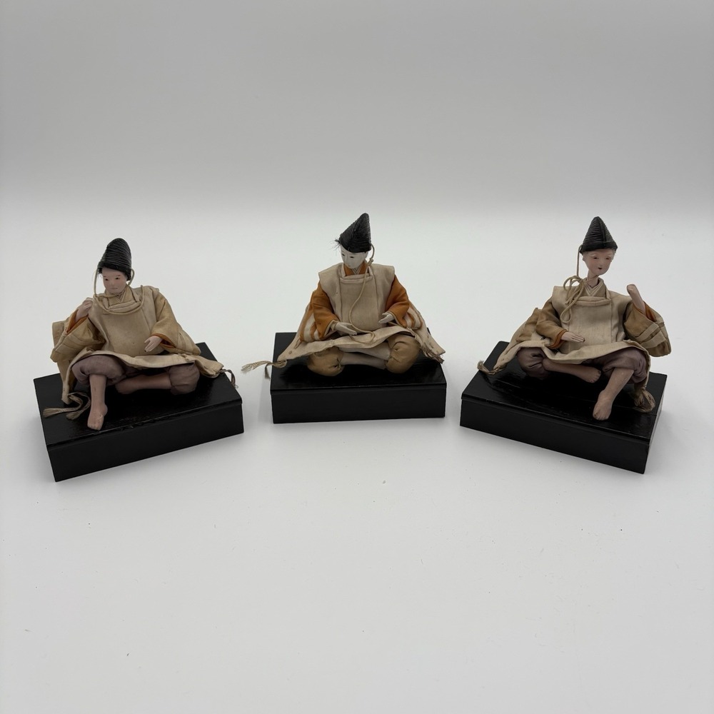 Vintage Japanese‎ Seated Fabric Hina Dolls